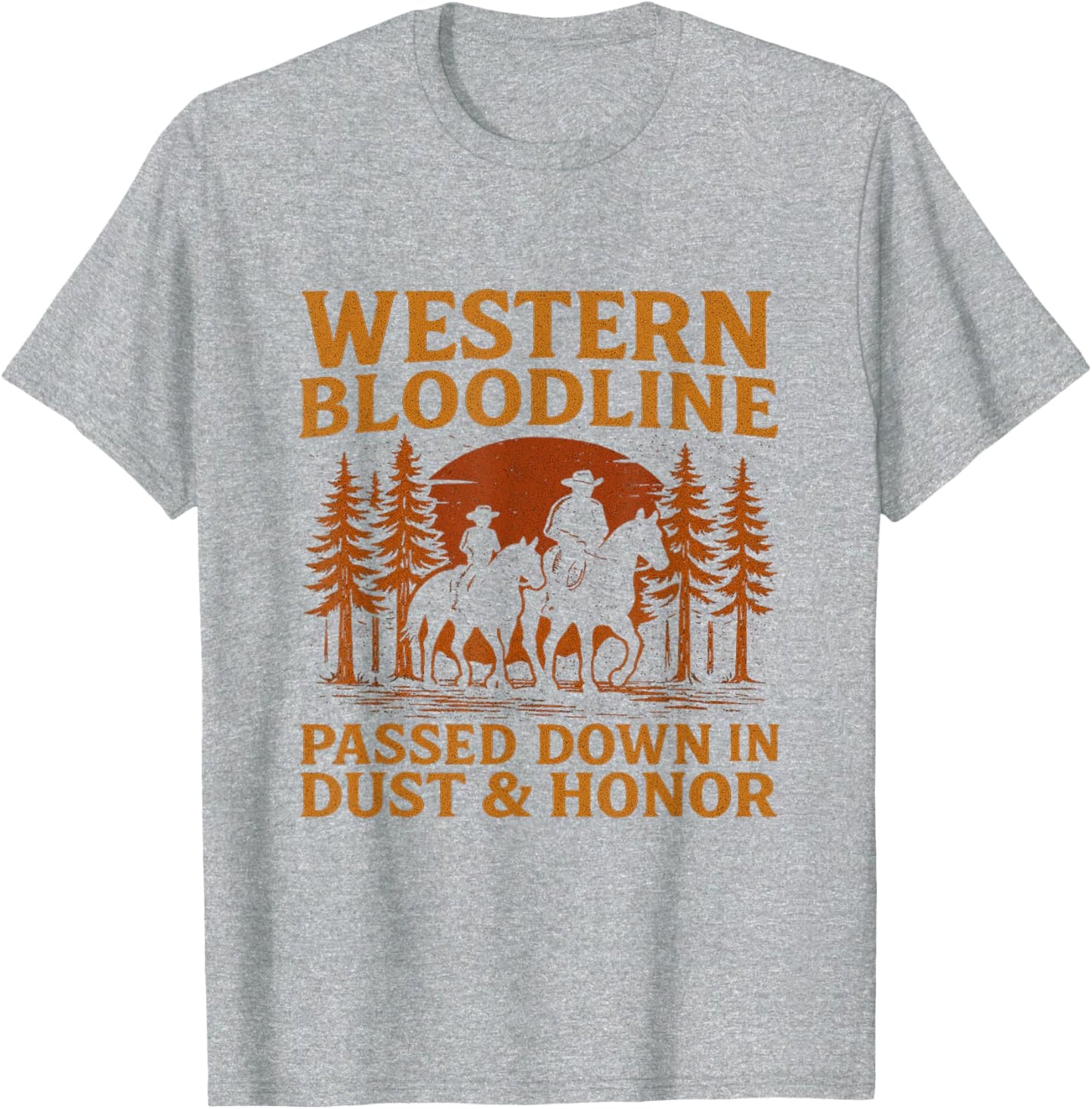 Father Son Cowboy Riding Western Legacy Vintage Tee
