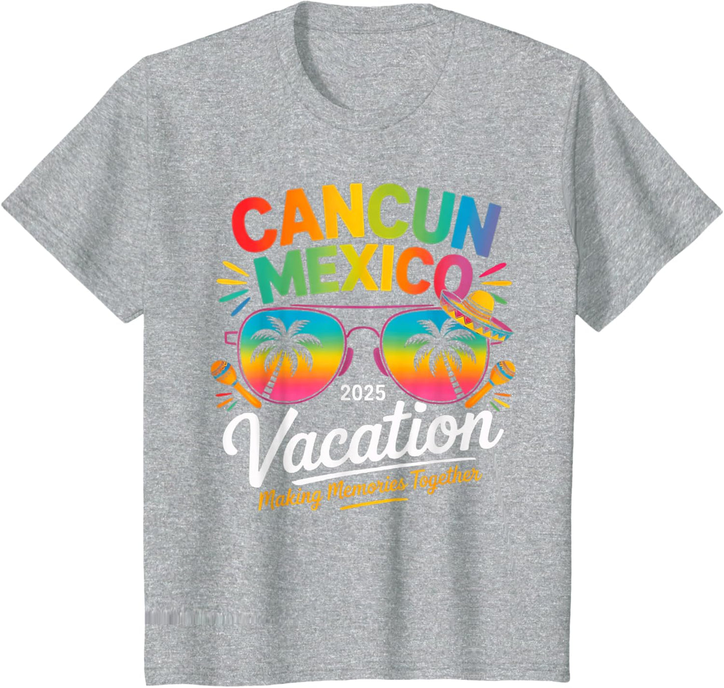 Cancun Mexico Vacation Beach 2025 Trip Group Squad Colorful