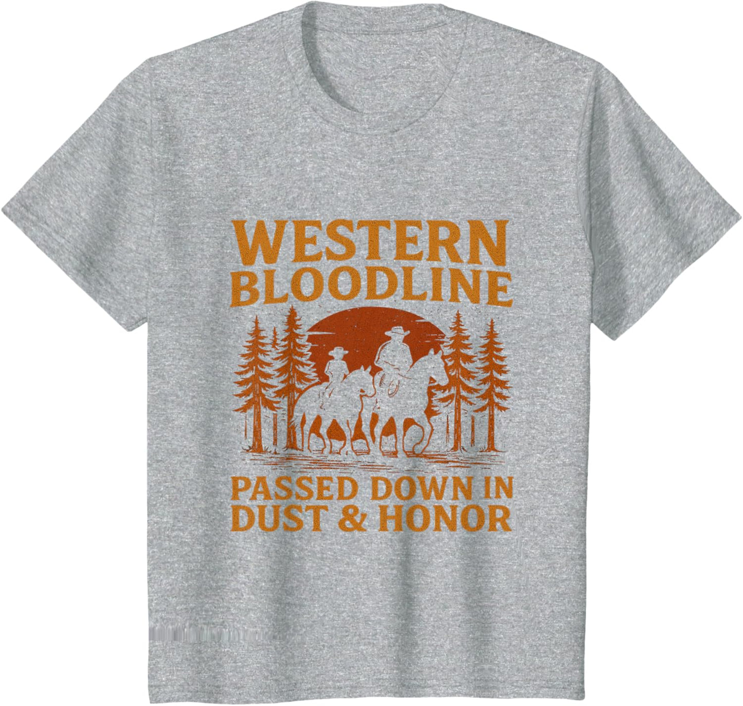 Father Son Cowboy Riding Western Legacy Vintage Tee