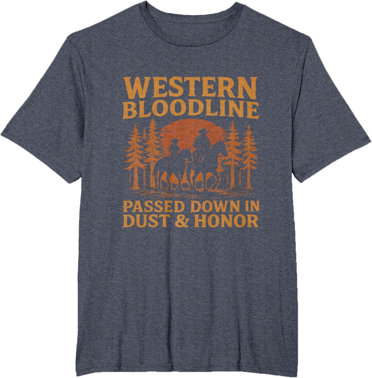 Father Son Cowboy Riding Western Legacy Vintage Tee