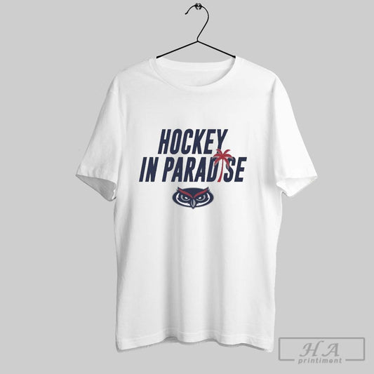 Fau Owls Hockey 2024 2025 Hockey In Paradise T Shirt