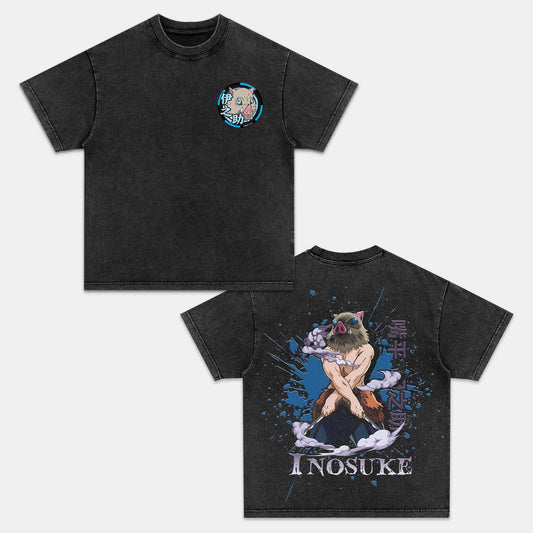 HASHIBIRA INOSUKE UNISEX ANIME INSPIRED VINTAGE T-SHIRT‰∏®DEMON SLAYER Style002