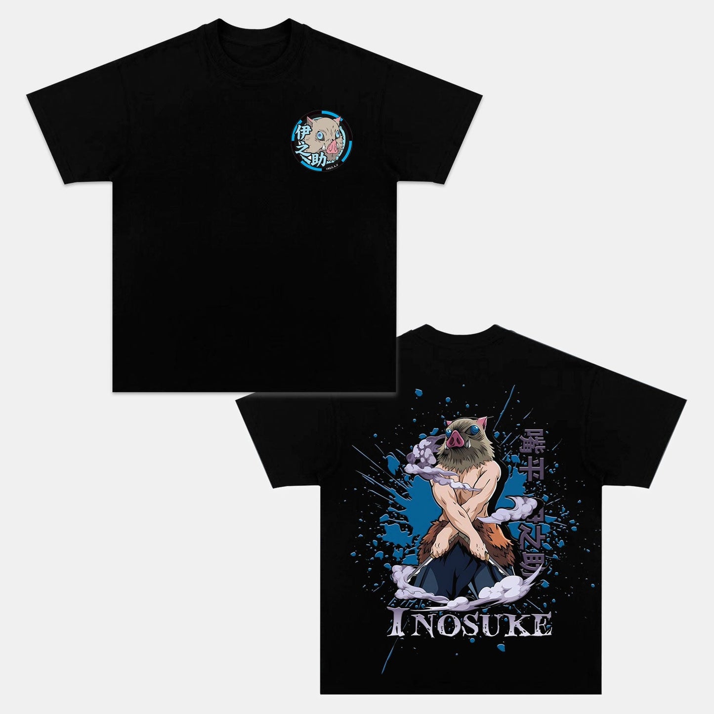 HASHIBIRA INOSUKE UNISEX ANIME INSPIRED VINTAGE T-SHIRT‰∏®DEMON SLAYER Style002