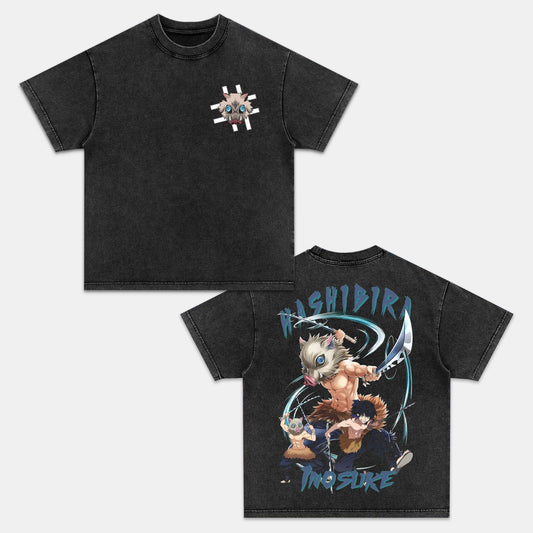 HASHIBIRA INOSUKE UNISEX ANIME INSPIRED VINTAGE T-SHIRT‰∏®DEMON SLAYER Style001