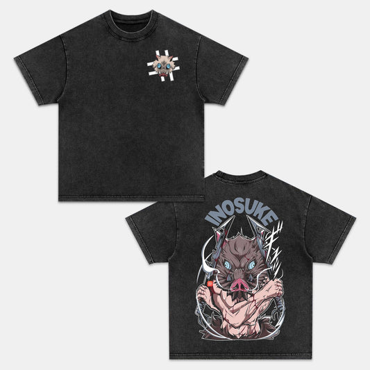 HASHIBIRA INOSUKE UNISEX ANIME INSPIRED VINTAGE T-SHIRT‰∏®DEMON SLAYER Style003