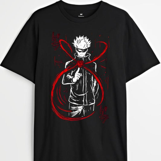 Jujutsu Kaisen Anime T-shirt, Gojo Cursed Technique Reversal Red Graphic Tee, Anime & Manga Gifts Cotton Menswear Top Love