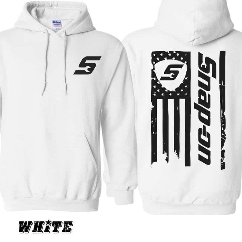 #SNAP-ON Hoodie â€“ Distressed American Flag Design with Snap-On Tools Logo â€“ Durable and Stylish Hoodie for Tool Enthusiasts â€“ Unisex for Men and Women