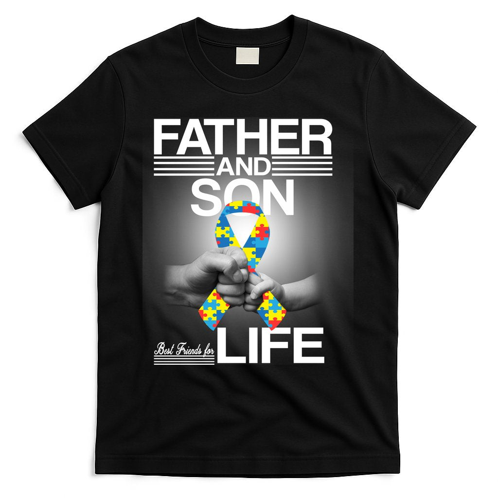 Father Son Best Friends For Life Autism Awareness T-Shirt