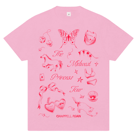 Chappell Roan Merch Shirt Chappell Roan Midwest Princess 2024 Tour T-Shirt Gifts For Fan