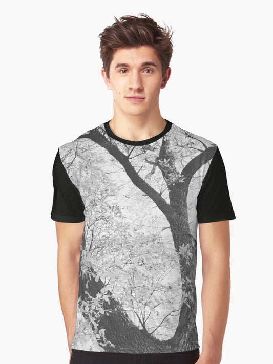Expansion of Spirits- Black and White Graphic T-Shirt