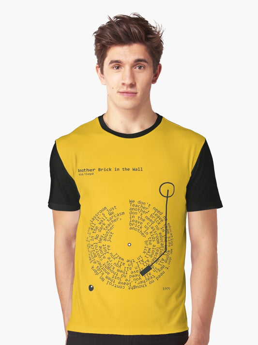 Another Brick in the Wall, Pink Floyd - Lyrics Poster Graphic T-Shirt Style003