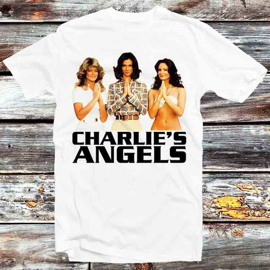 Charlies Angels  Retro 70s TV Farrah Fawcett Hawaii Five-O Magnum T Shirt Vintage Retro Gift Mens Womens Unisex Cartoon Anime Top Tee B585