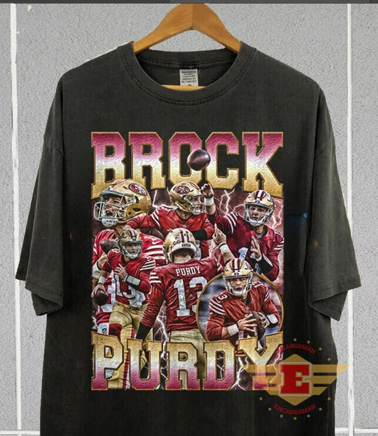 Brock Purdy 90s Vintage Bootleg Style Football TShirt - Brock Purdy Vintage Sport Tee Retro American Football Gifts Tshirt
