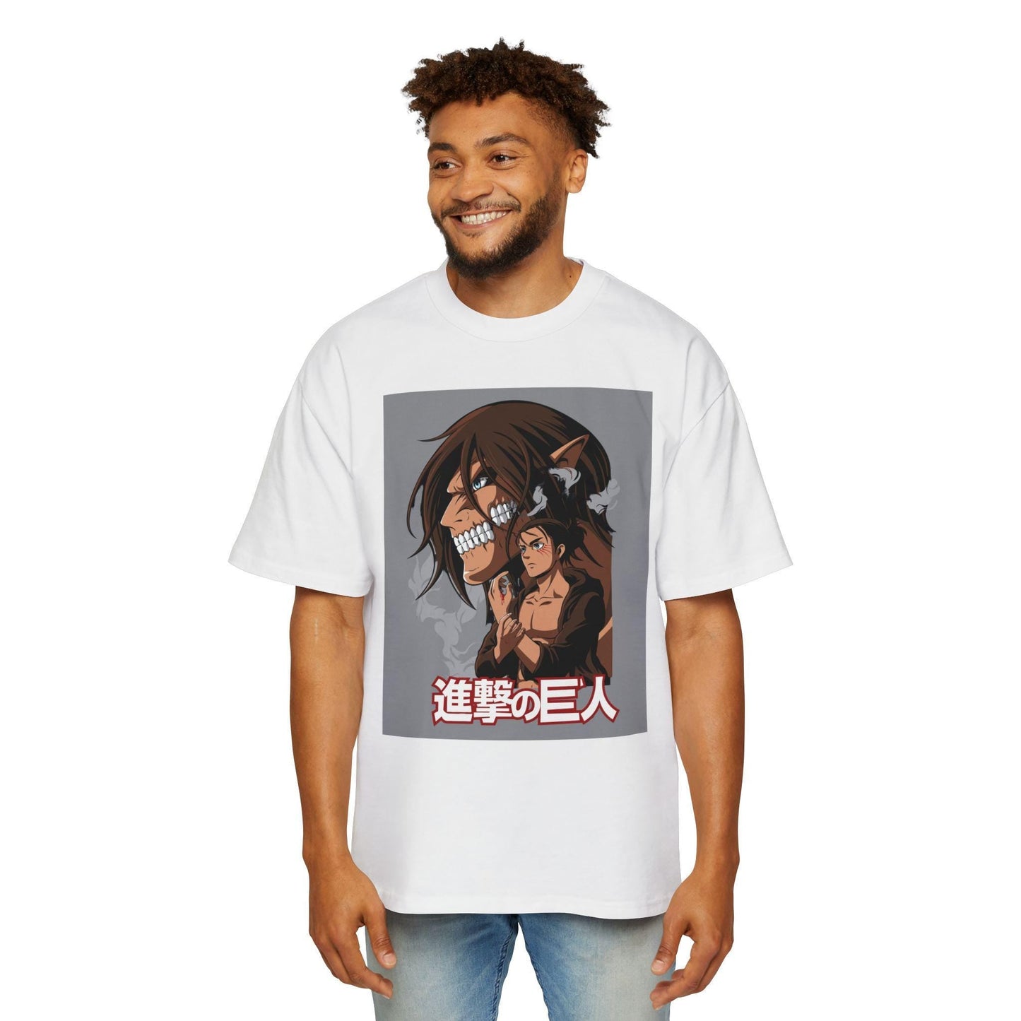 Attack on Titan Anime Men's Heavy Oversized Tee, Attack on Titan Shirt, Anime Tee, Oversized Tshirt, Attack on Titan Gift, Anime Shirt