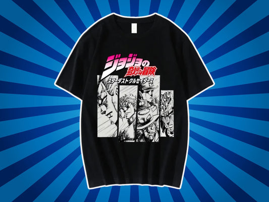 Jojo Bizarre Adventure Unisex T-shirt, Japenese Anime Graphic Tee, Manga Fan Gift
