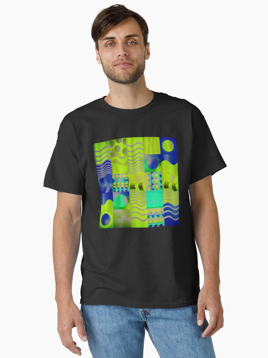 Abstract Neon Graphic Tee Classic T-Shirt
