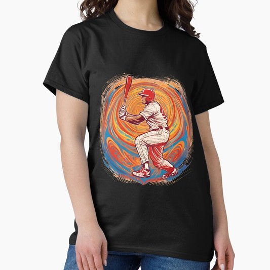 "Swing Into the Vortex" â€“ Psychedelic Baseball Art Classic T-Shirt