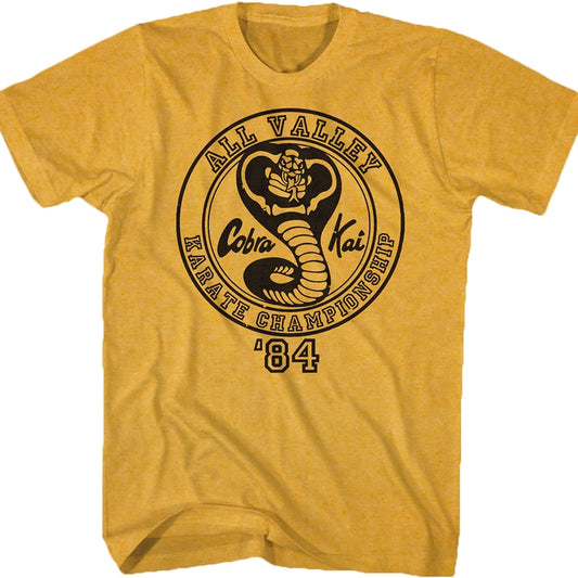 Yellow 84 All Valley Karate Championship Shirt